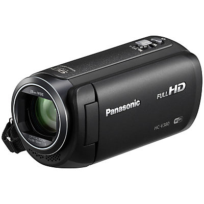 Panasonic HC-V380EB Camcorder, Wi-Fi, HD 1080p, 2.5MP Movie/10MP Still, 50x Optical Zoom, 90x Intelligent Zoom, 2.7 Wide LCD Touch Monitor